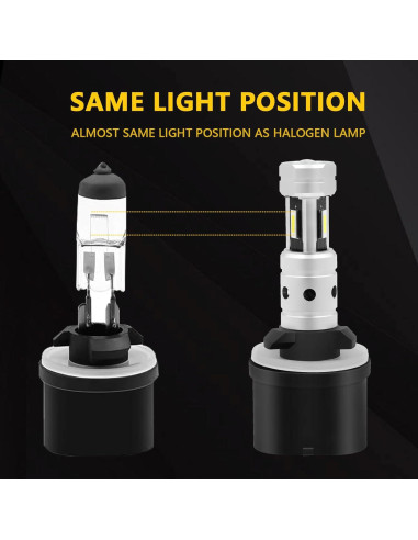 Bombillas de Niebla LED PHINLION 880, 3800 Lúmenes, 6000K, Paquete de 2