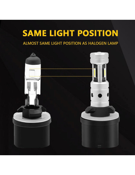 Bombillas de Niebla LED PHINLION 880, 3800 Lúmenes, 6000K, Paquete de 2