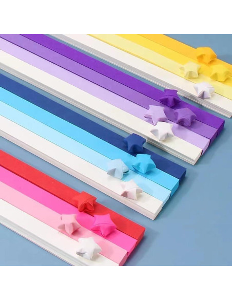 Kit de 540 Tiras de Papel Doble Cara Veloshine para Origami