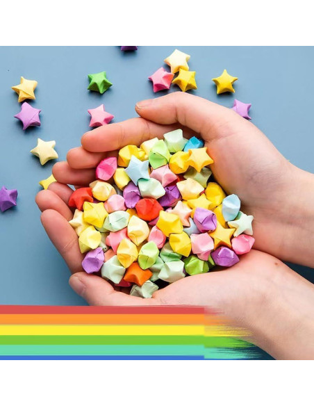 Kit de 540 Tiras de Papel Doble Cara Veloshine para Origami