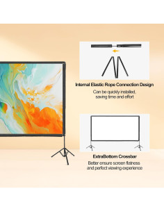 Pantalla de proyector portátil GLOSHOOTING 120" 4K HD 2