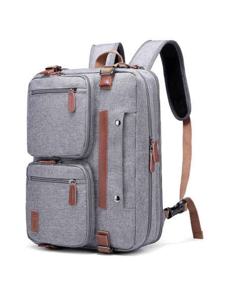 Mochila 3 en 1 MOLNIA para Laptop 17.3" Gris Impermeable