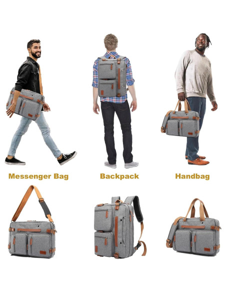 Mochila 3 en 1 MOLNIA para Laptop 17.3" Gris Impermeable