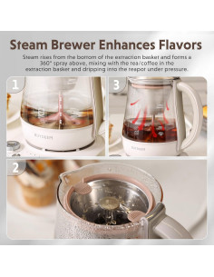 Hervidor Eléctrico BUYDEEM K156 1.5L 1500W Blanco Avena 2