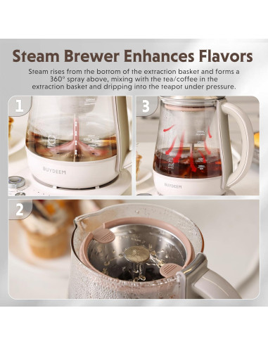 Hervidor Eléctrico BUYDEEM K156 1.5L 1500W Blanco Avena