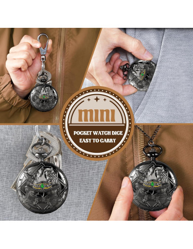 Juego de Dados D&D Banloga 7PCS Metal con Estuche