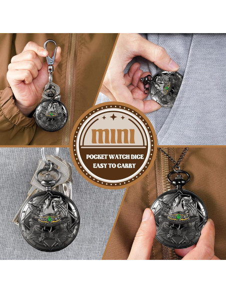 Juego de Dados D&D Banloga 7PCS Metal con Estuche