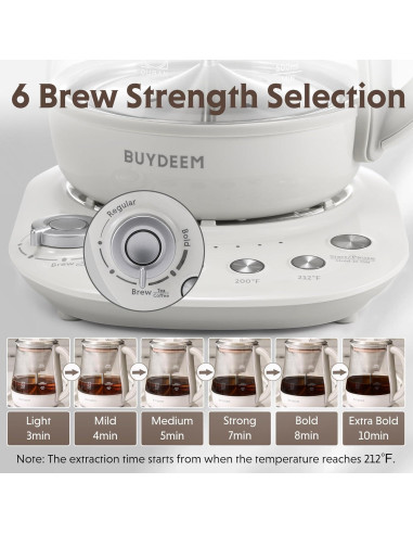 Hervidor Eléctrico BUYDEEM K156 1.5L 1500W Blanco Avena