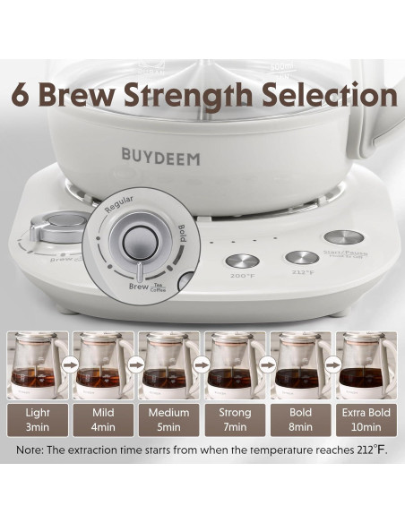 Hervidor Eléctrico BUYDEEM K156 1.5L 1500W Blanco Avena