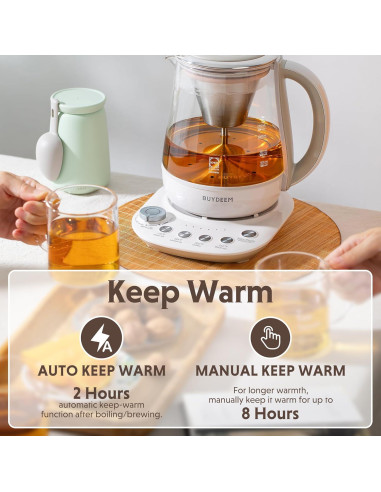 Hervidor Eléctrico BUYDEEM K156 1.5L 1500W Blanco Avena
