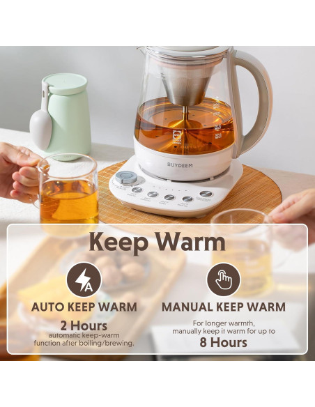Hervidor Eléctrico BUYDEEM K156 1.5L 1500W Blanco Avena