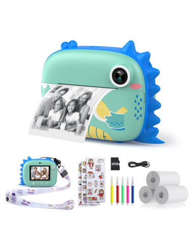 Cámara Instantánea para Niños HiMont KC03 Azul 48MP 2.5K