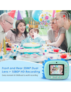 Cámara Instantánea para Niños HiMont KC03 Azul 48MP 2.5K 2