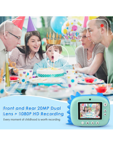 Cámara Instantánea para Niños HiMont KC03 Azul 48MP 2.5K