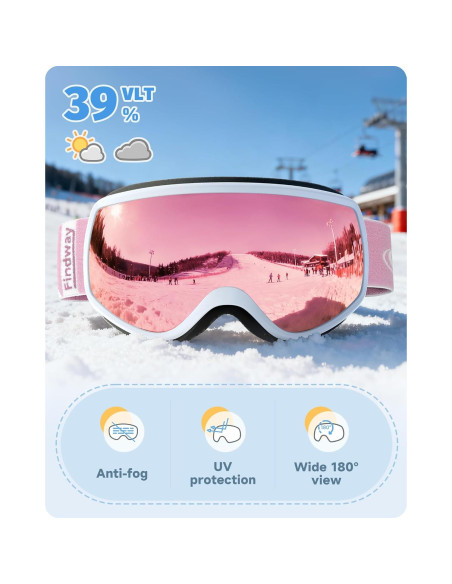 Gafas de Esquí Findway para Niños - Antivaho UV400