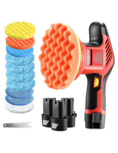 Pulidor de Coche Inalámbrico AOBEN 6 Pulgadas 3 Baterías 2000mAh