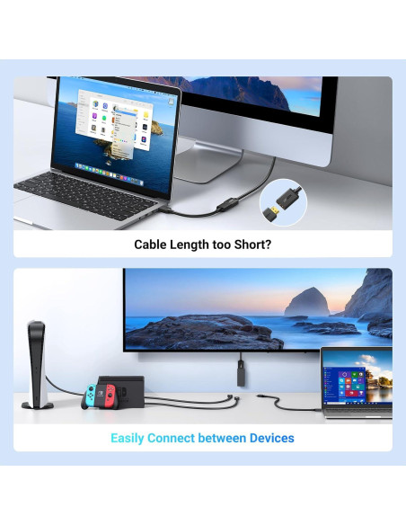 Cable de Extensión HDMI UGREEN 4K Macho a Hembra 0.46m