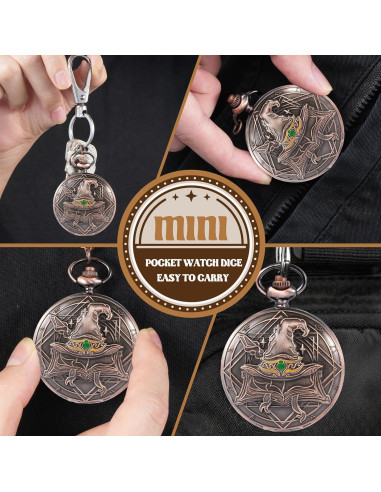 Juego de Dados D&D Banloga 7PCS Metal Cobre Mini