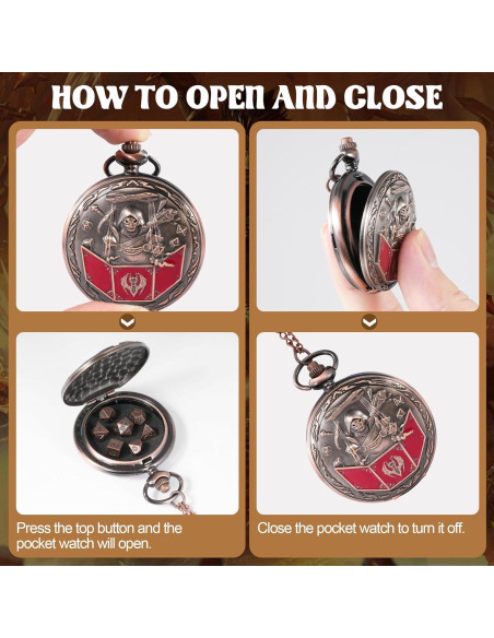 Juego de Dados D&D Banloga 7PCS Metal Cobre Mini Estuche