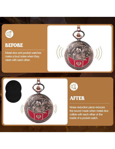 Juego de Dados D&D Banloga 7PCS Metal Cobre Mini Estuche