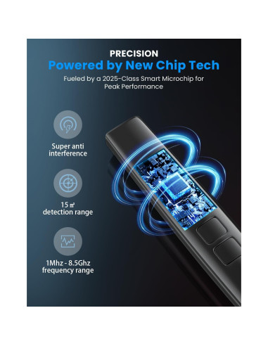 Detector de Cámaras Ocultas JAXTIN G9 Pro - 72 Horas, AI