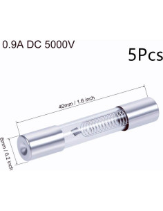 Fusible de Tubo 5KV 0.9A Vidrio bnafes 6x40mm - 5 Pcs 2