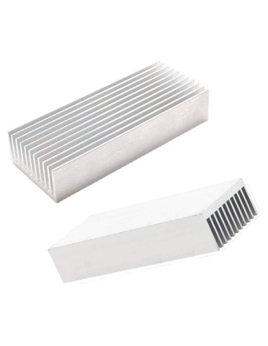 Disipador de Aluminio 100mm x 40mm x 20mm para Transistores - 2PCS