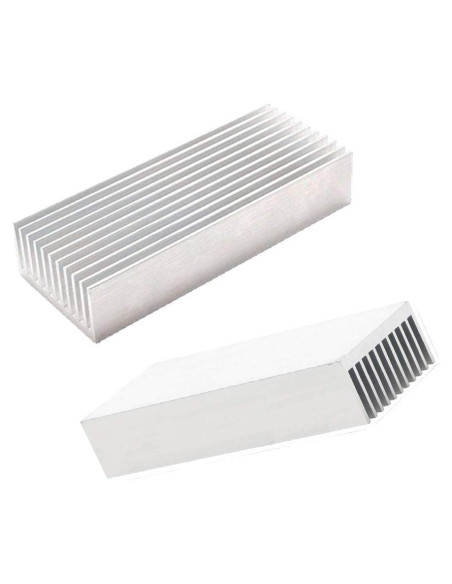Disipador de Aluminio 100mm x 40mm x 20mm para Transistores - 2PCS