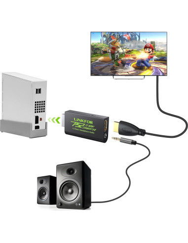 Convertidor HDMI para PS2 LiNKFOR - Audio y Video Digital