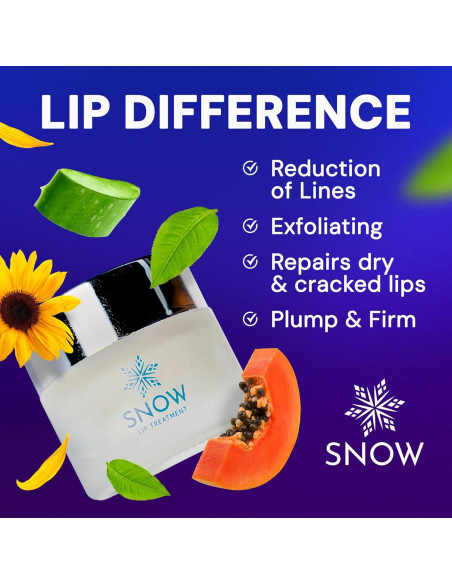 Bálsamo Labial Hidratante SNOW Overnight - Manteca de Karité y Vitamina E - 50g
