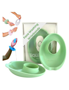 Muñequera LiquiBands de Silicona Verde Salvia - 1 Par