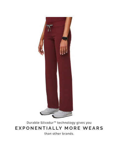 Pantalones de Scrubs FIGS Livingston para Mujeres - Burdeos, Grande