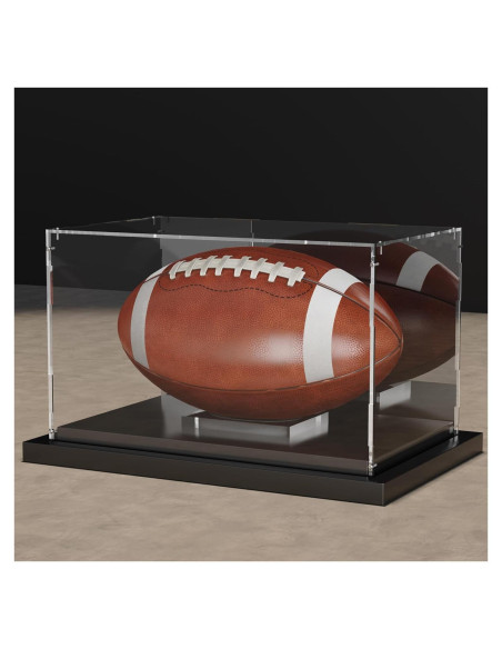 Estuche de exhibición de fútbol Putros con espejo y base metálica