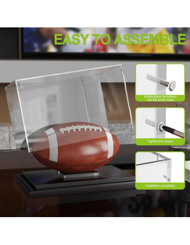Estuche de exhibición de fútbol Putros con espejo y base metálica