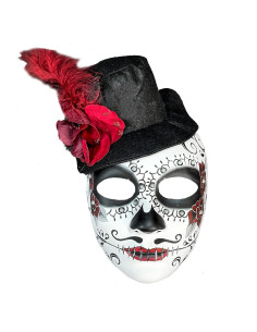 Máscara de Disfraz Día de los Muertos Beyond Masquerade con Sombrero