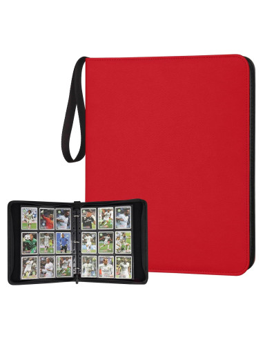 Carpeta de Tarjetas 720 Bolsillos PU NEWBINDER001 Roja
