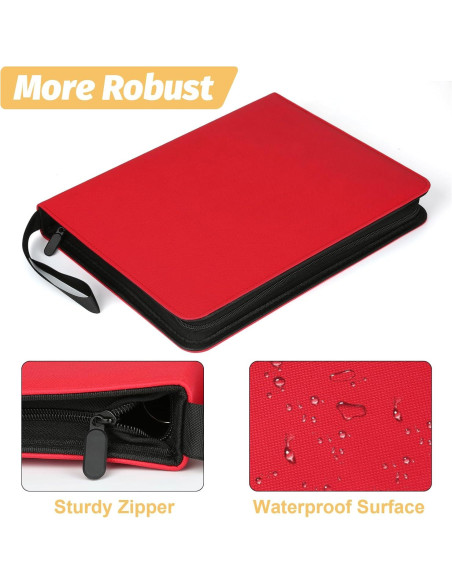 Carpeta de Tarjetas 720 Bolsillos PU NEWBINDER001 Roja Carpeta de Tarjetas 720 Bolsillos PU NEWBINDER001 Roja