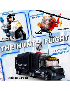 Juego de Construcción Persecución Policial Sluban 540 PCS 2