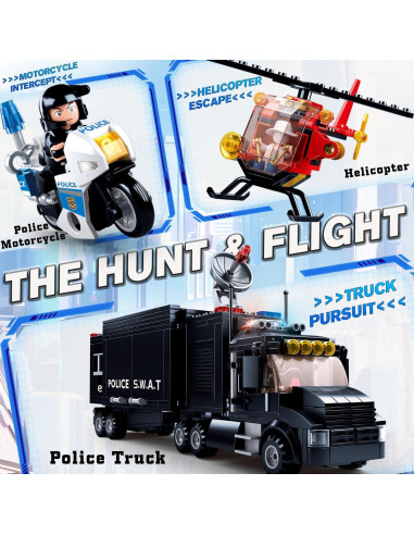 Juego de Construcción Persecución Policial Sluban 540 PCS