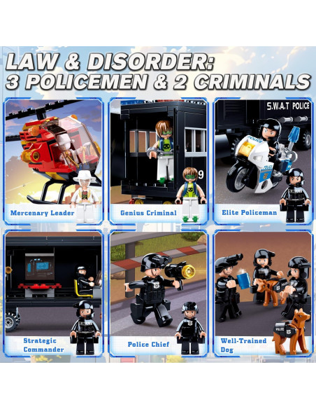 Juego de Construcción Persecución Policial Sluban 540 PCS