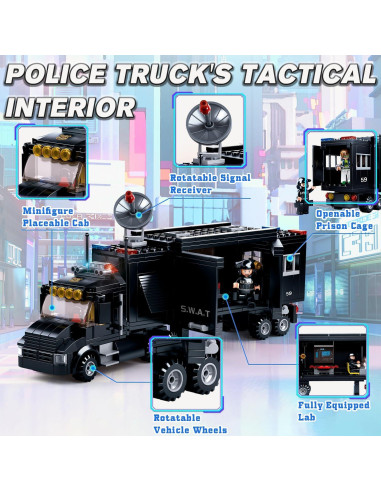 Juego de Construcción Persecución Policial Sluban 540 PCS