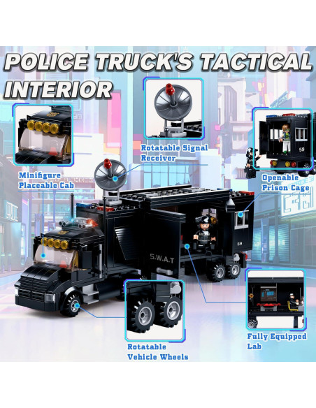 Juego de Construcción Persecución Policial Sluban 540 PCS