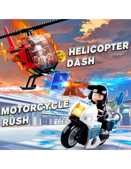 Juego de Construcción Persecución Policial Sluban 540 PCS