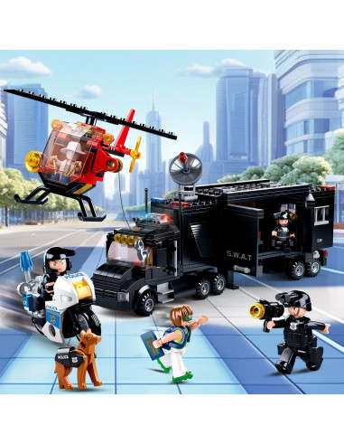 Juego de Construcción Persecución Policial Sluban 540 PCS