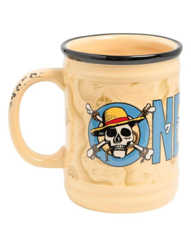 Taza de Cerámica One Piece Paladone 350ml Diseño Relieve