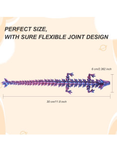 3 Dragones de Cristal Articulados 30.48cm - Juguetes Antiestrés 2