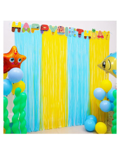 Cortinas de Flecos de Aluminio DUNSEO 2 Paquetes Sponge Bob