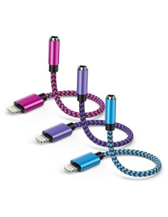 Adaptador de Auriculares Lightning a 3.5mm Ocbuo - Paquete de 3