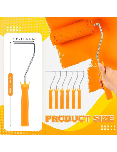 48 Marcos de Rodillo de Pintura Leumoi 10 cm Amarillo