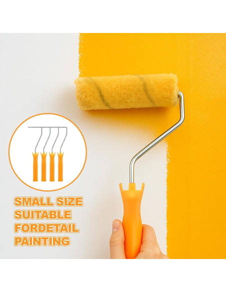 48 Marcos de Rodillo de Pintura Leumoi 10 cm Amarillo